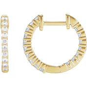 Diamond Hoop Earrings