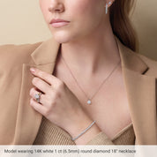 Diamond Solitare Necklace