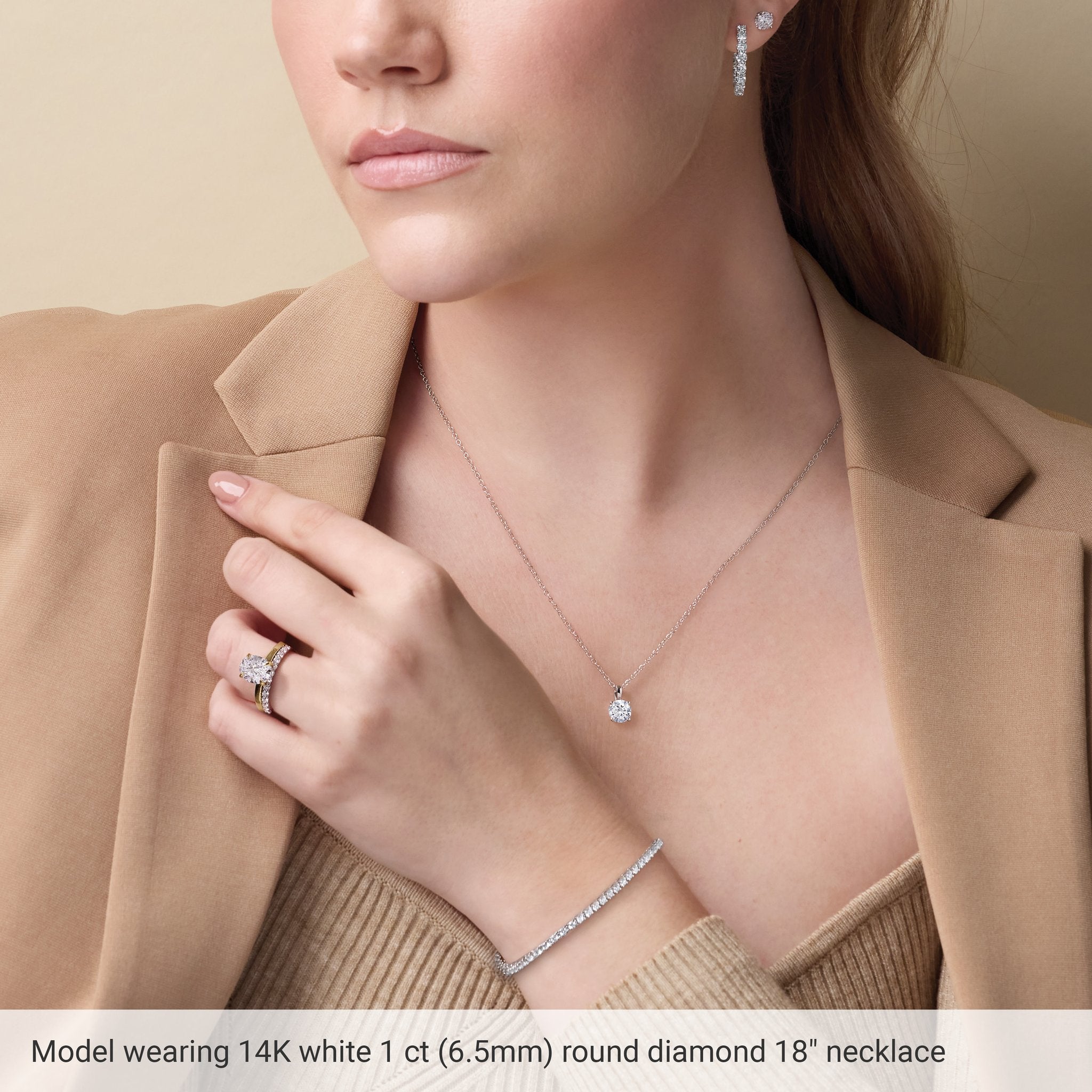 Diamond Solitare Necklace