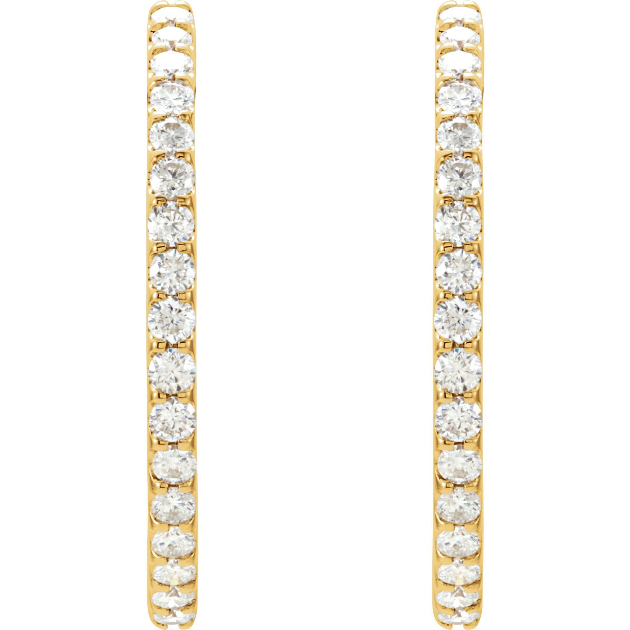 Diamond Hoop Earrings