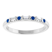 Diamond & Sapphire Stackable Ring