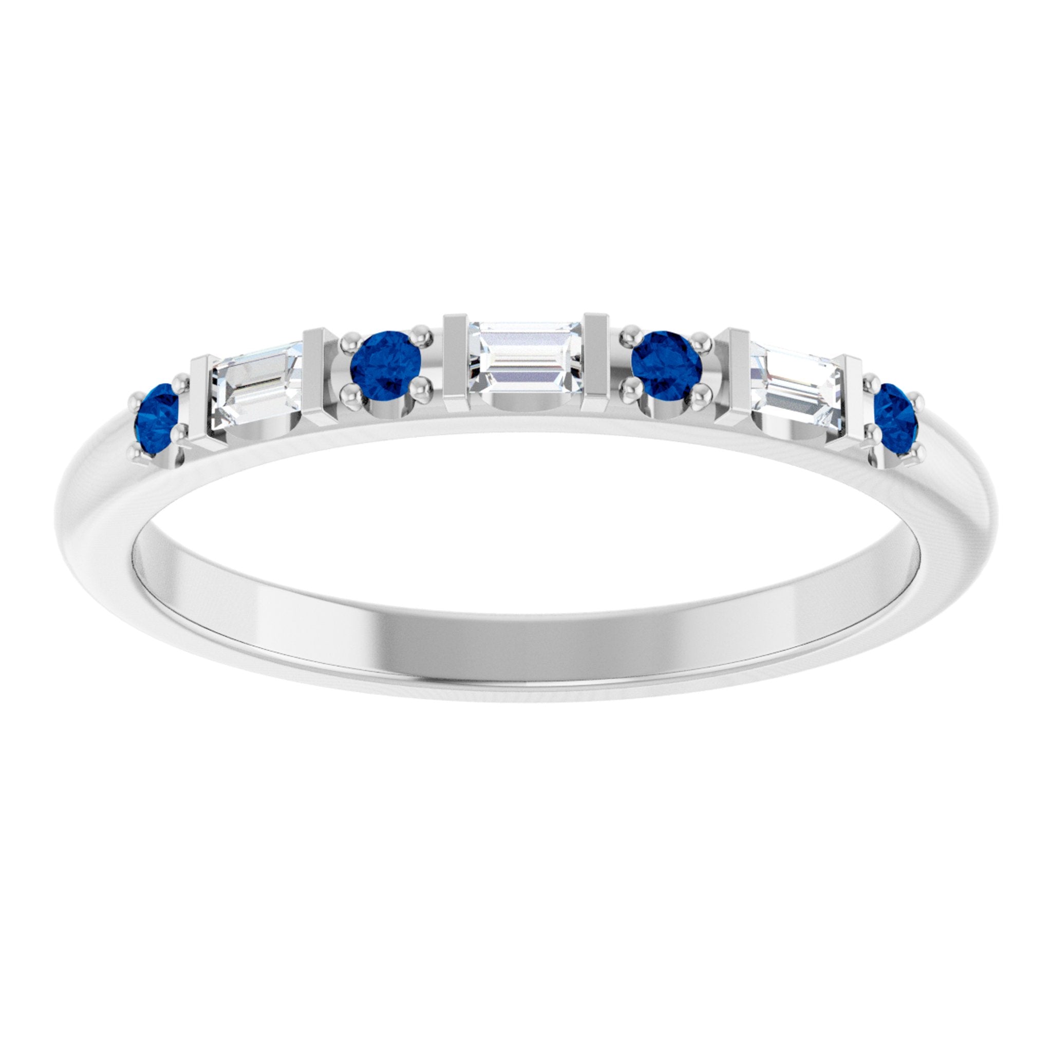 Diamond & Sapphire Stackable Ring