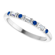 Diamond & Sapphire Stackable Ring