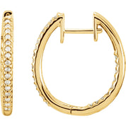 Diamond Hoop Earrings