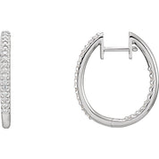 Diamond Hoop Earrings