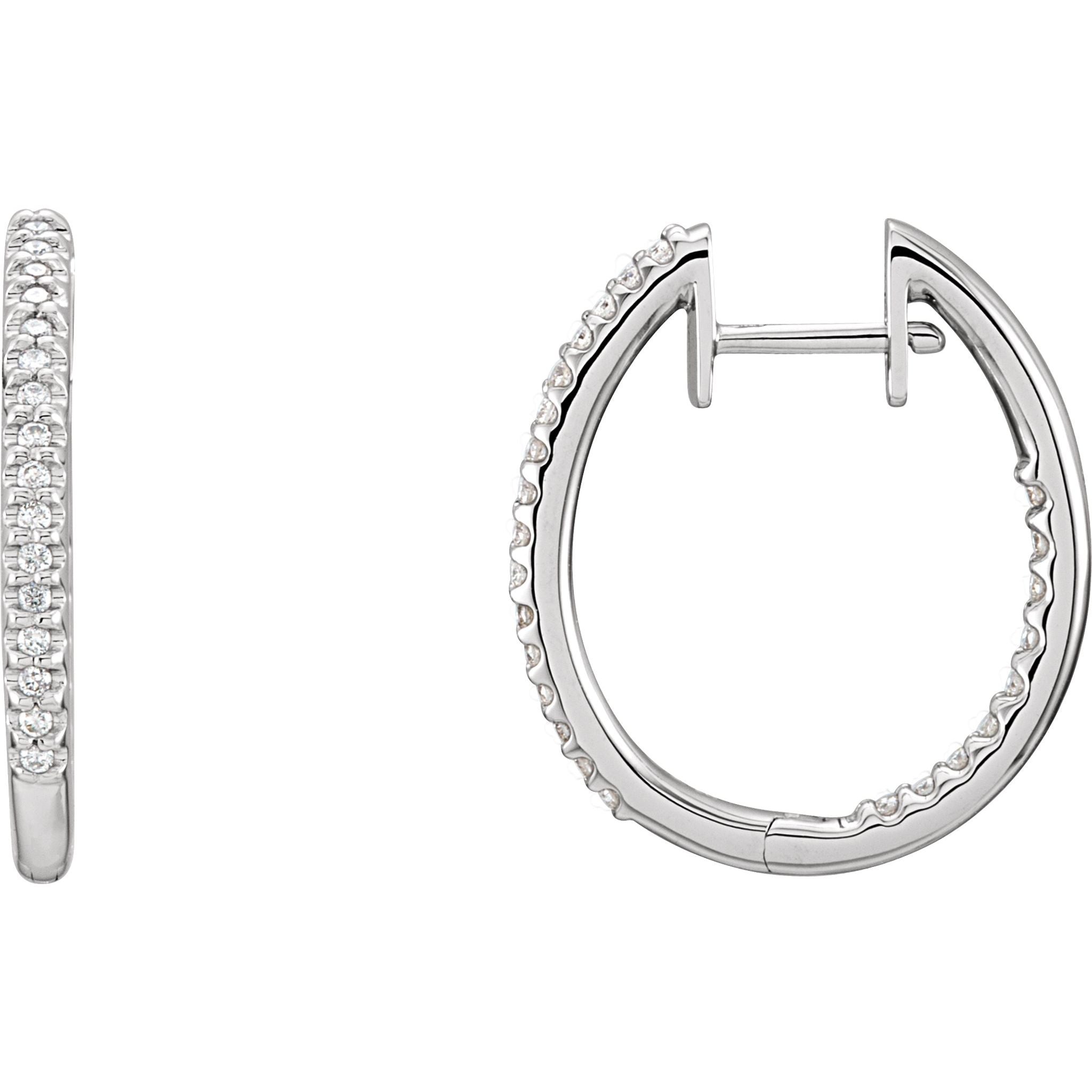 Diamond Hoop Earrings