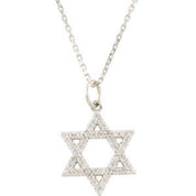 Diamond Star of David Necklace