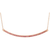 Pink Sapphire Bar Necklace