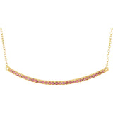 Pink Sapphire Bar Necklace
