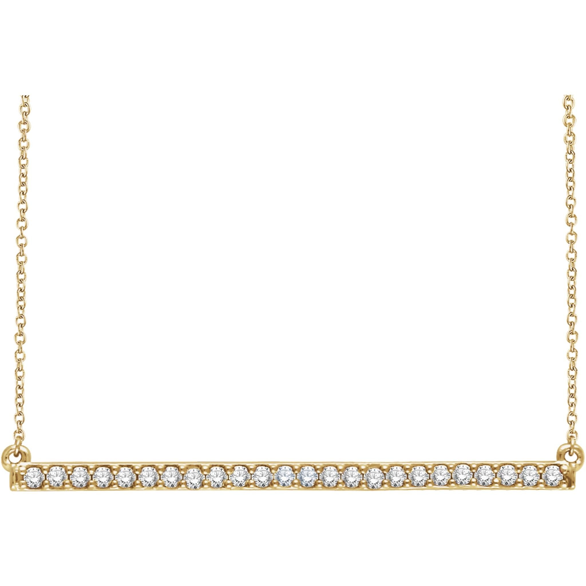 Diamond Bar Necklace