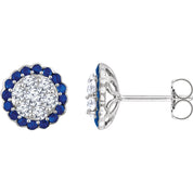 Diamond Halo Earrings