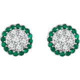 Diamond Halo Earrings