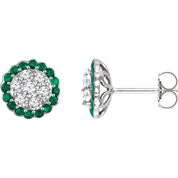 Diamond Halo Earrings