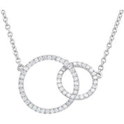 Diamond Interlocking Circles Necklace