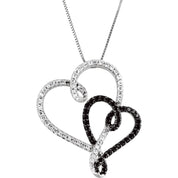 Diamond Interlocking Hearts Necklace