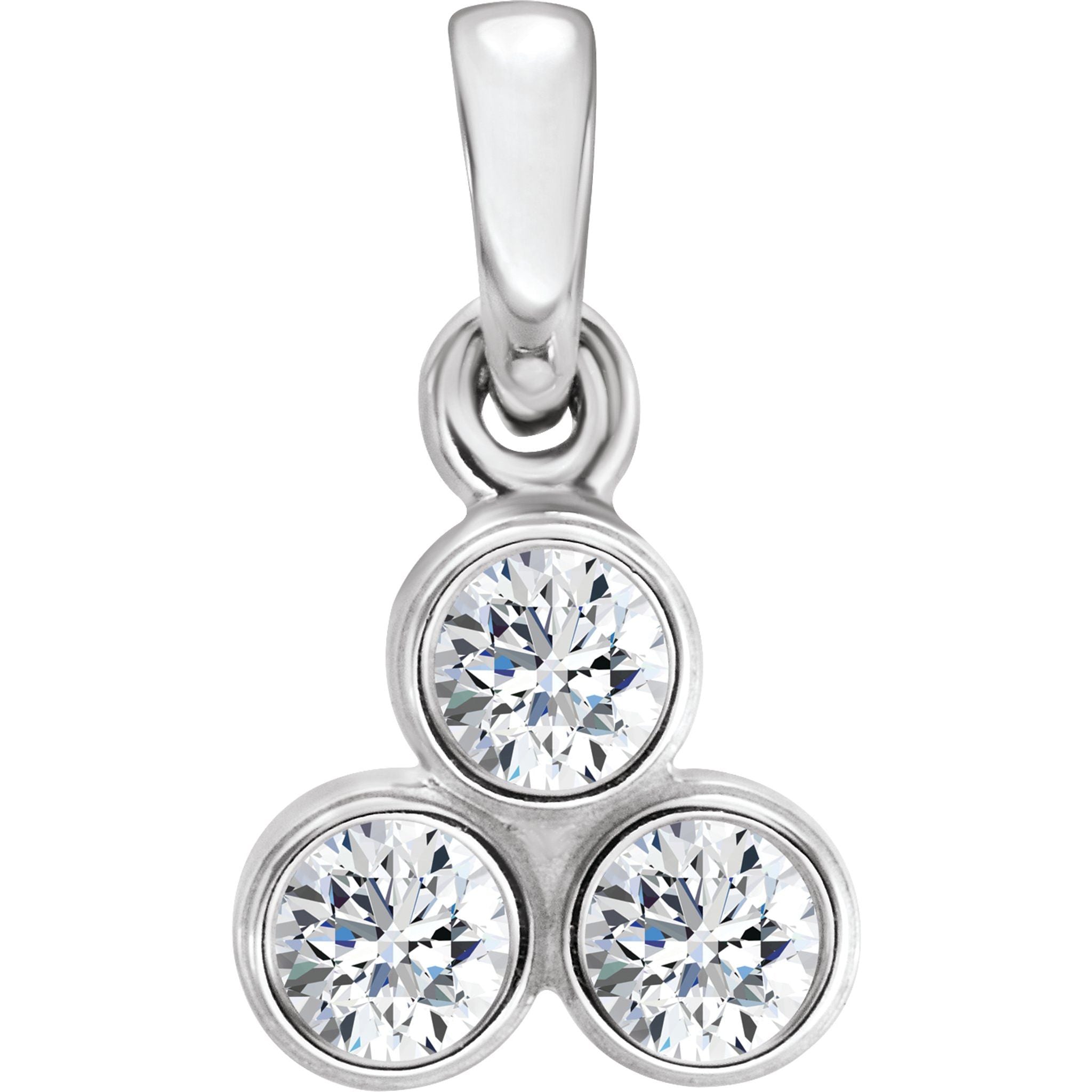 Diamond Three-Stone Necklace