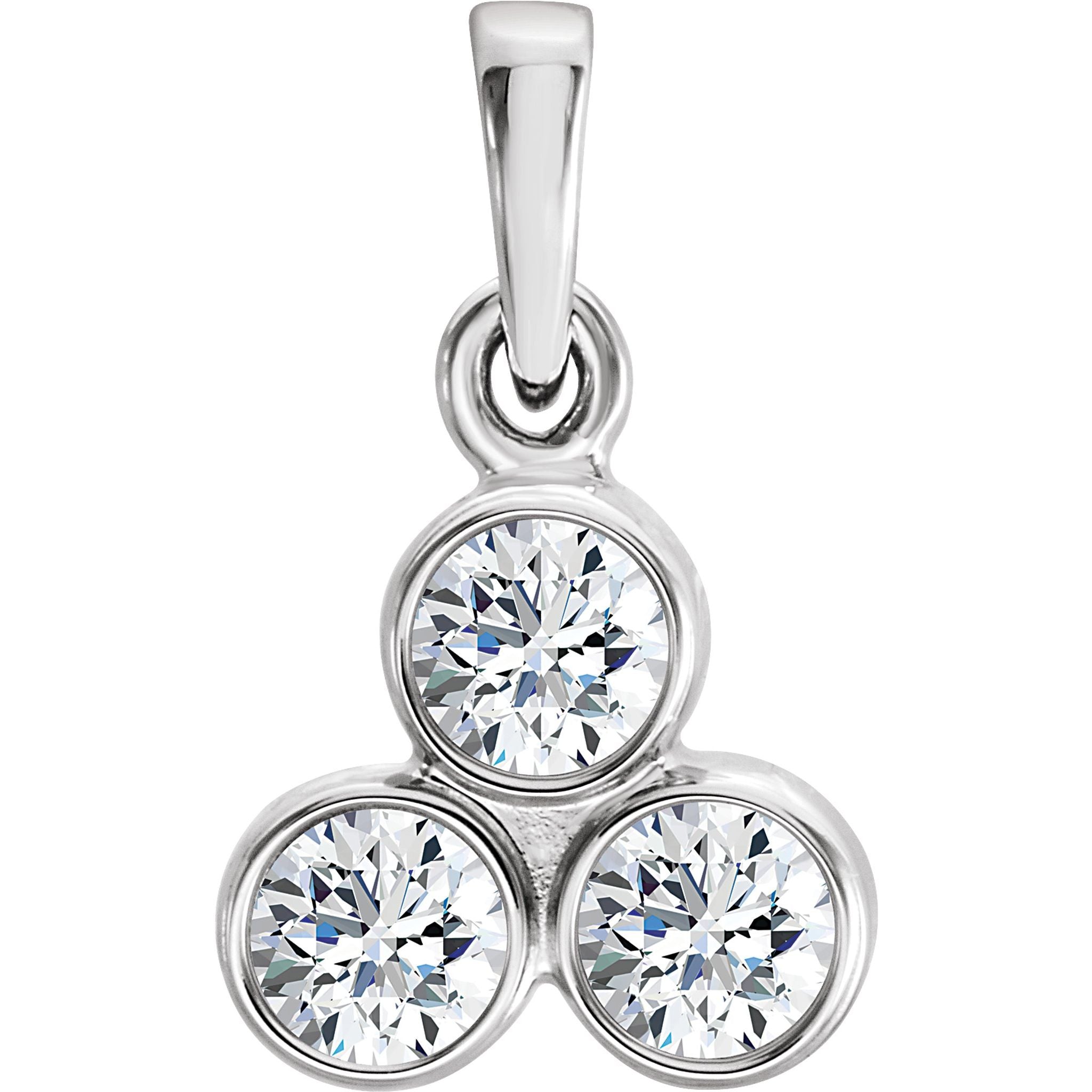 Diamond Three-Stone Necklace