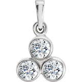 Diamond Three-Stone Necklace