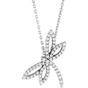 Diamond Dragonfly Necklace