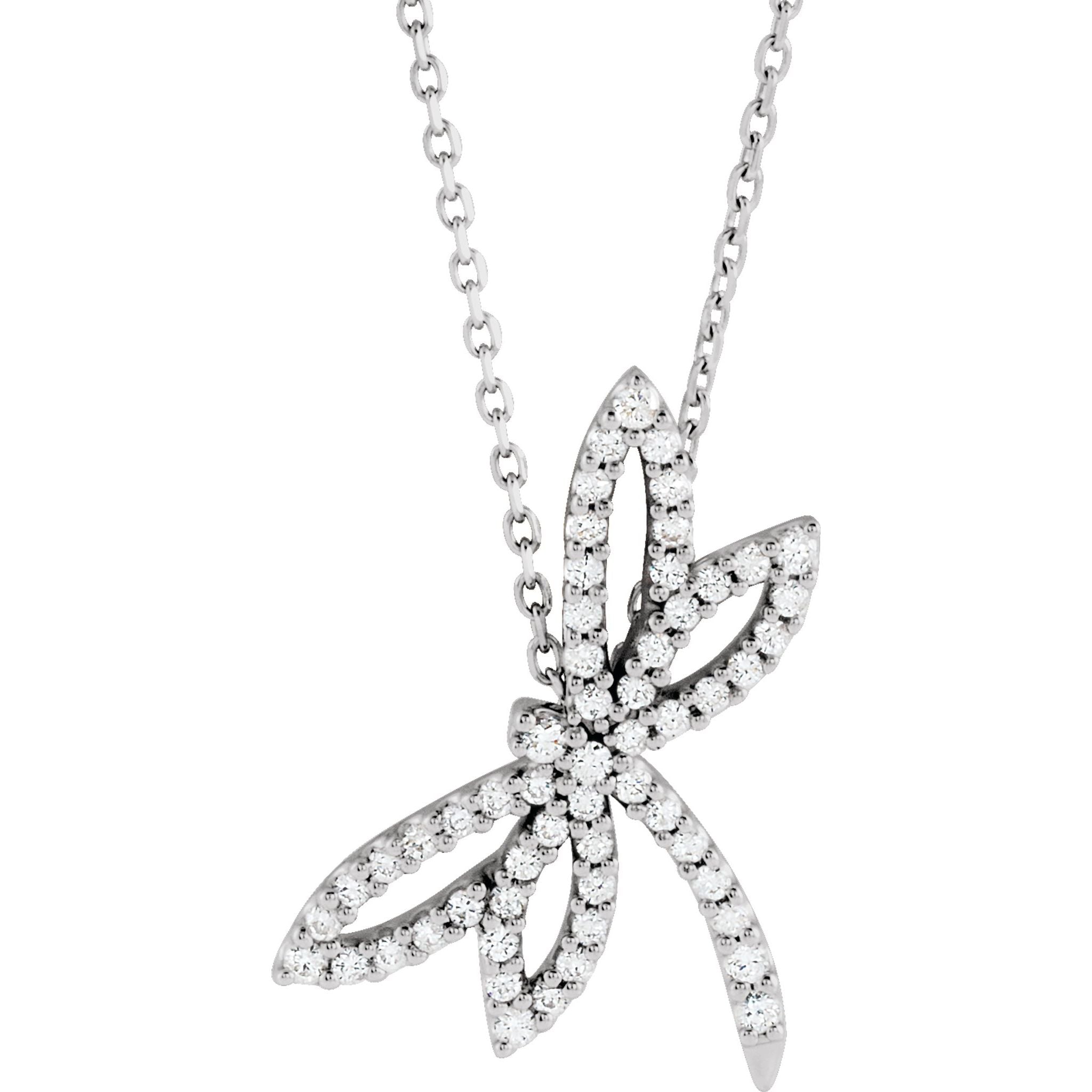 Diamond Dragonfly Necklace