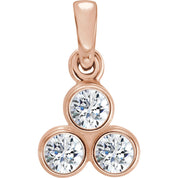 Diamond Three-Stone Necklace