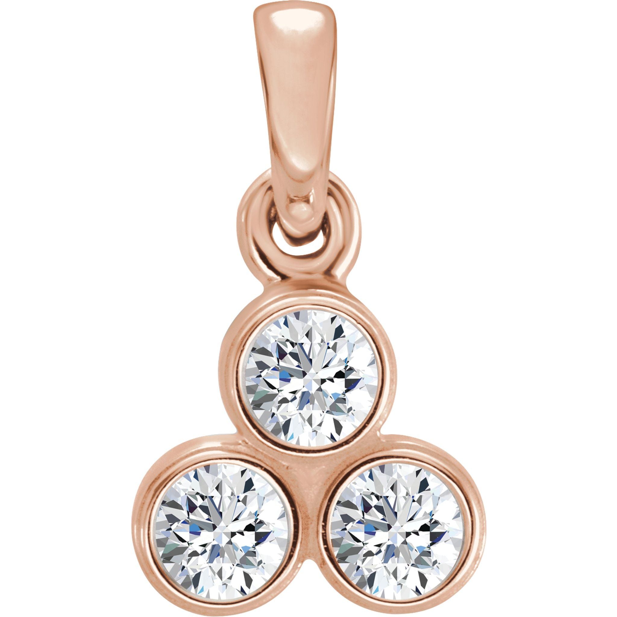 Diamond Three-Stone Necklace