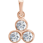 Diamond Three-Stone Necklace