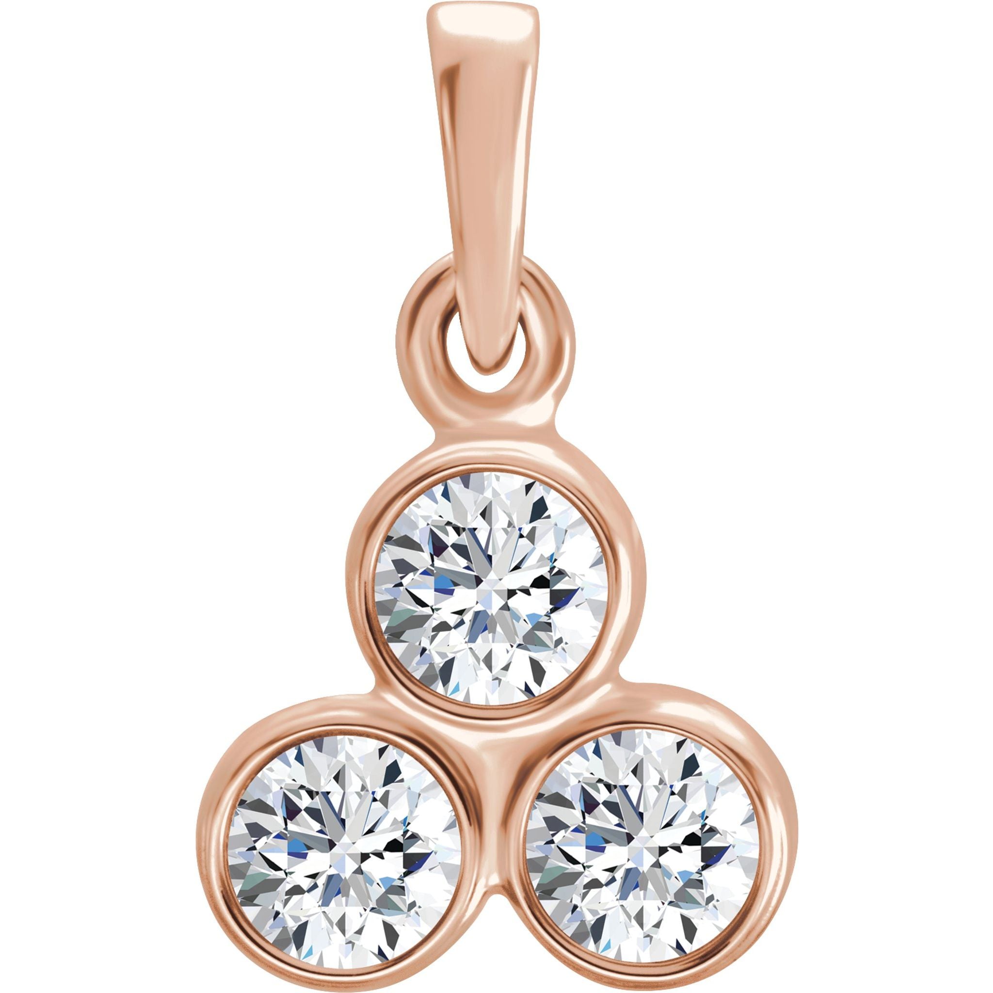 Diamond Three-Stone Necklace