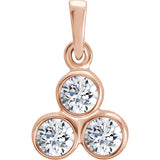 Diamond Three-Stone Necklace