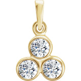 Diamond Three-Stone Necklace