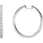 Diamond Hoop Earrings