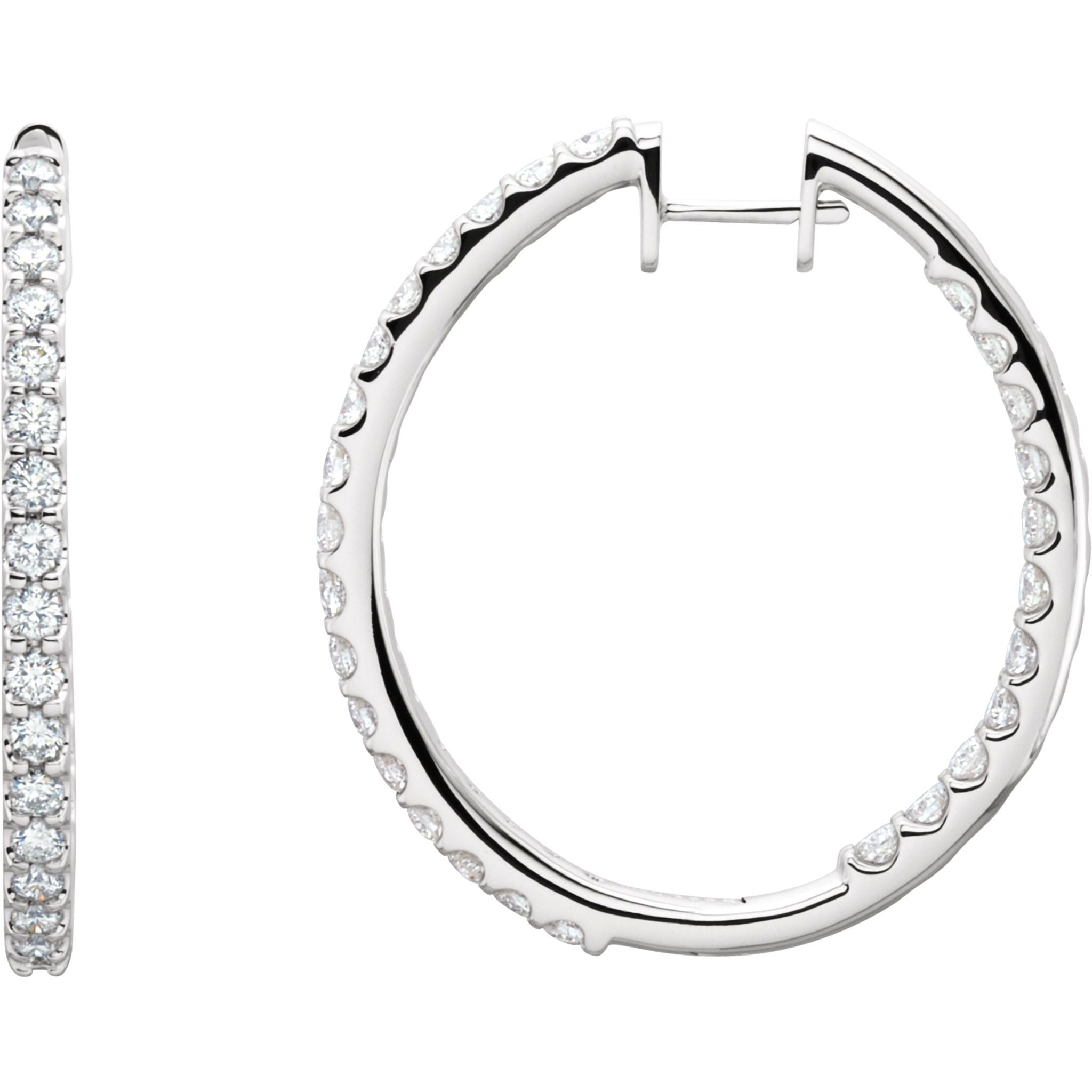 Diamond Hoop Earrings