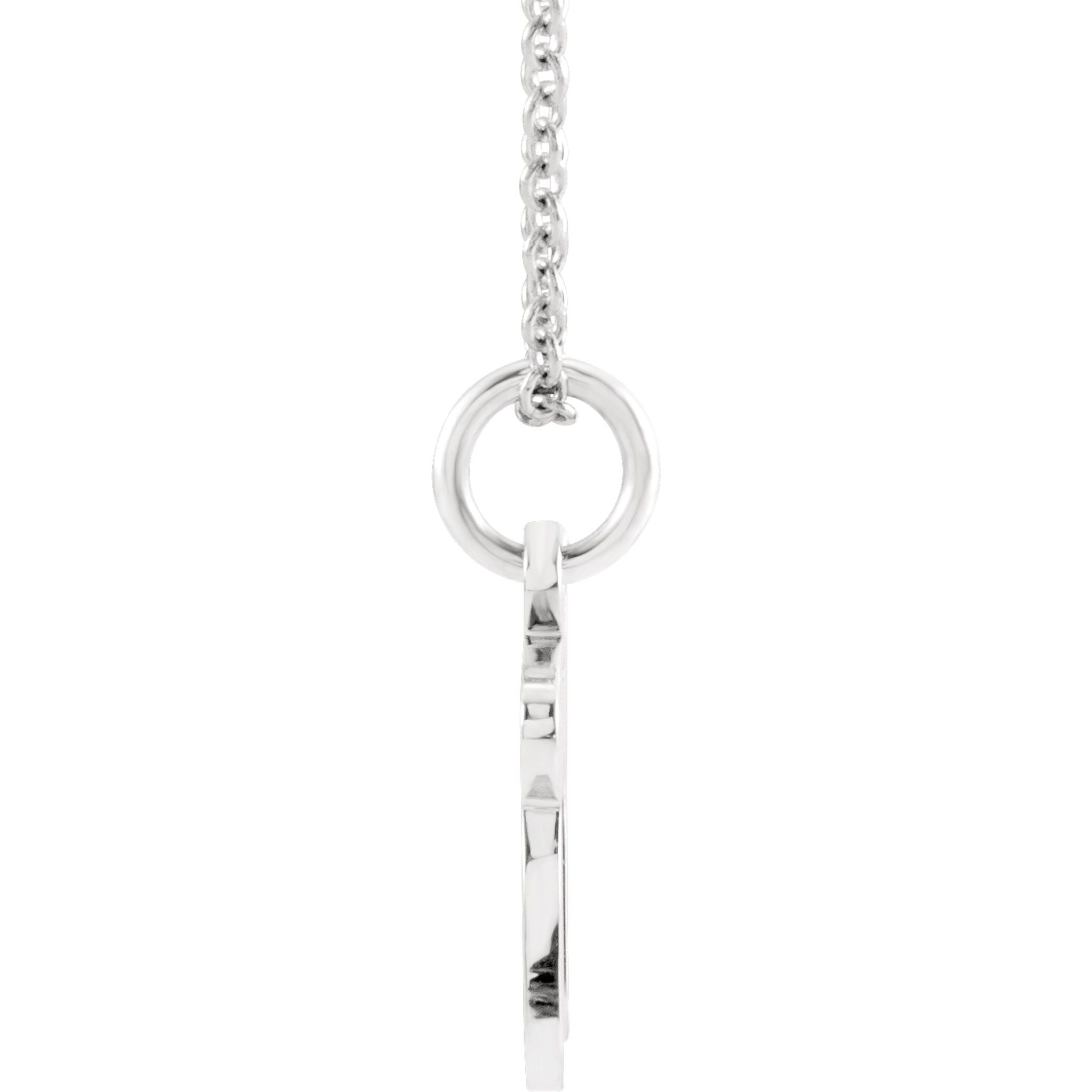 14K White Gold Chai 16-18" Necklace