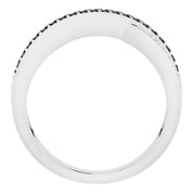 14K White Gold 1/2 CTW Black  White Natural Diamond Ring