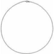 14K White Gold 5 7/8 CTW Natural Diamond Line 16" Necklace