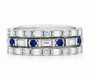 Diamond & Sapphire Stackable Ring