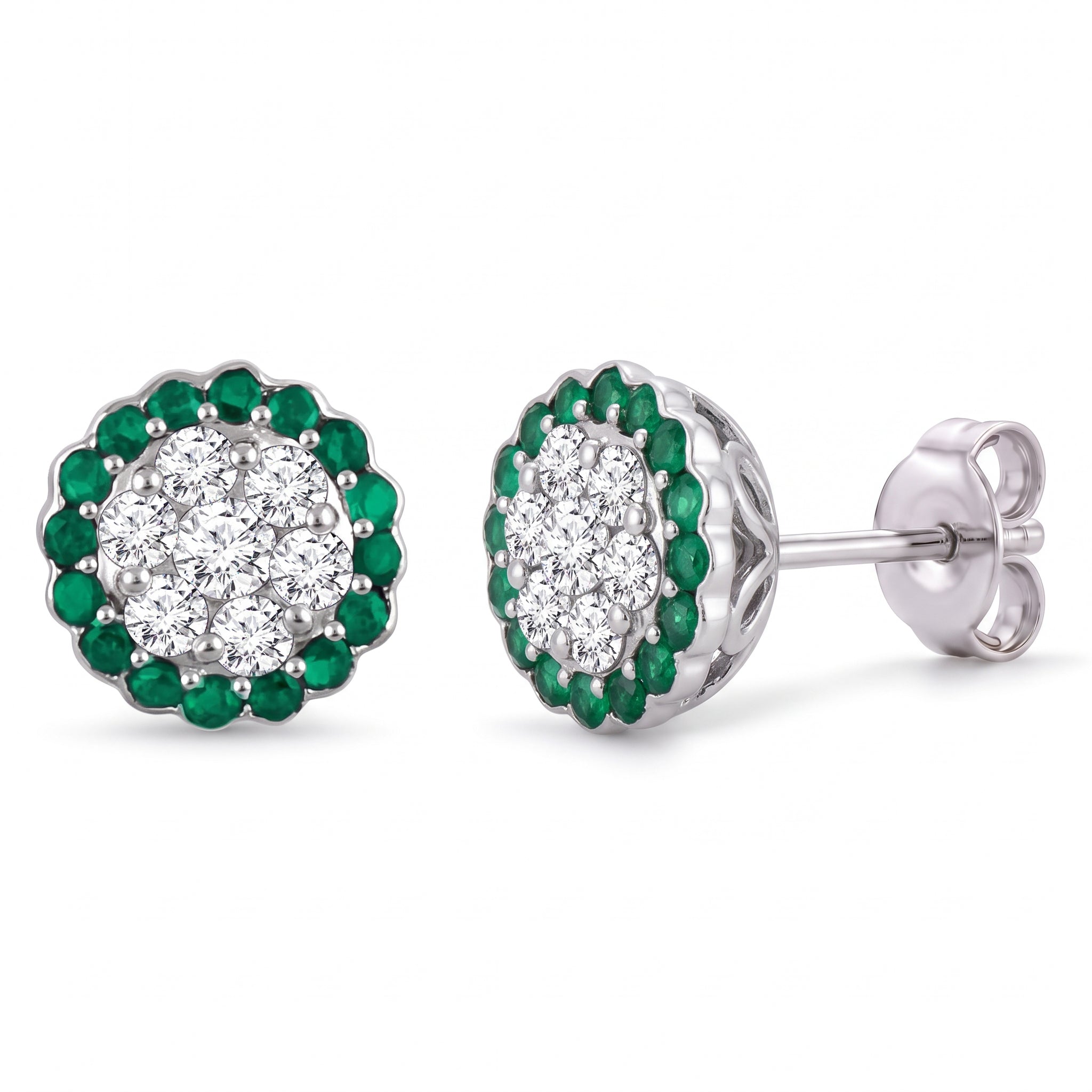 Diamond Halo Earrings