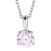 Diamond Solitare Necklace