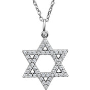 Diamond Star of David Necklace