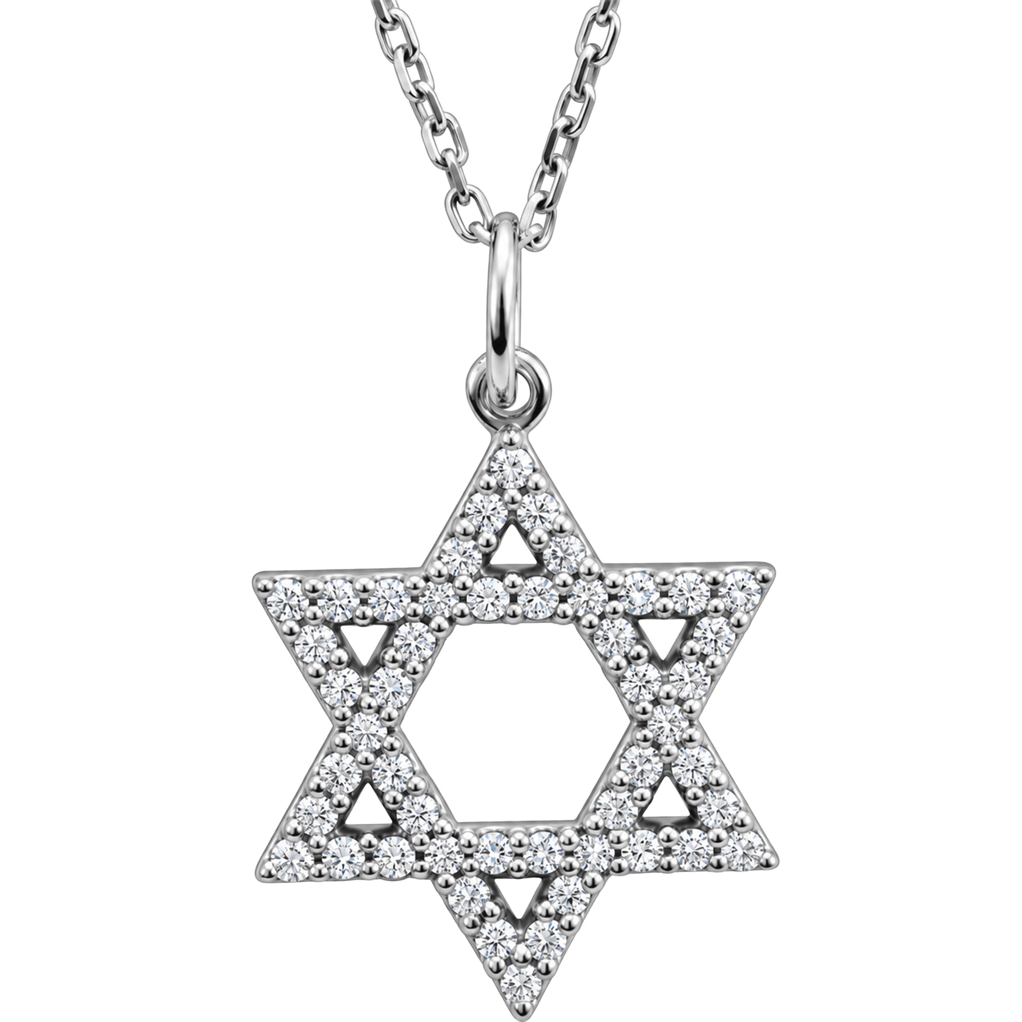 Diamond Star of David Necklace