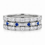 Diamond & Sapphire Stackable Ring