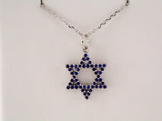 Sapphire Star of David Necklace